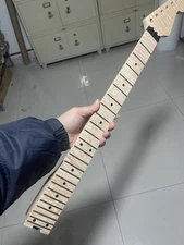 Natural color floyd nut 24frets flame maple electric guitar neck Wheel truss25.5