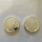 SMI 1 oz silver Buffalo rounds lot of 2 rounds .999 fine silver, 2 oz total