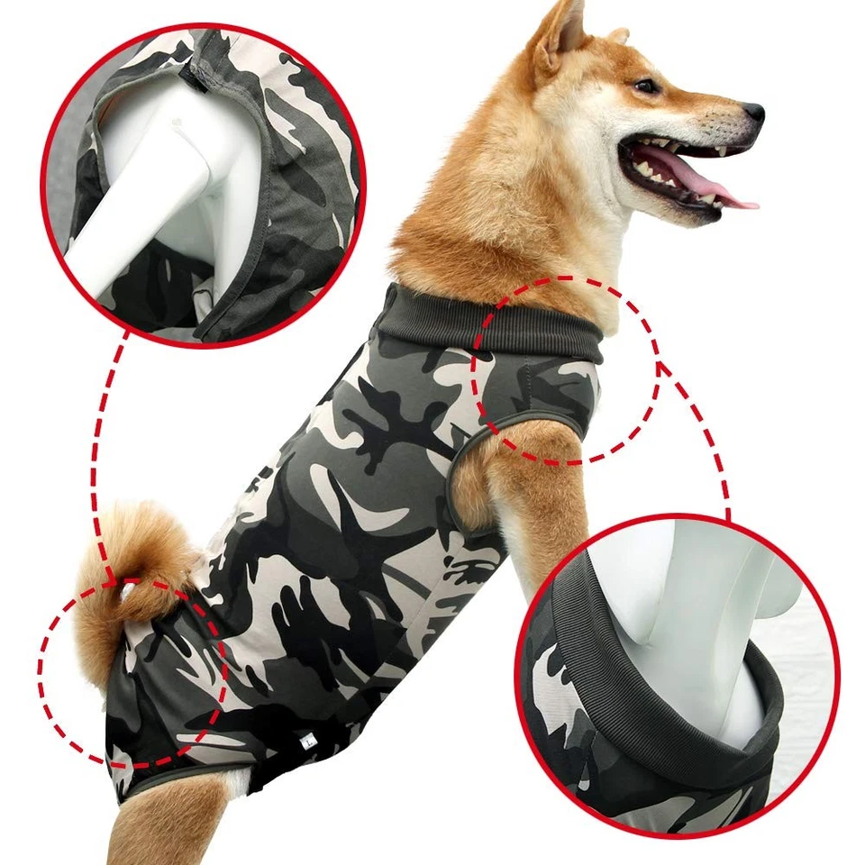 Dog Recovery Suit Abdominal Wound Puppy Surgical Clothes Post-Operative Vest ... - Image 2 of 4