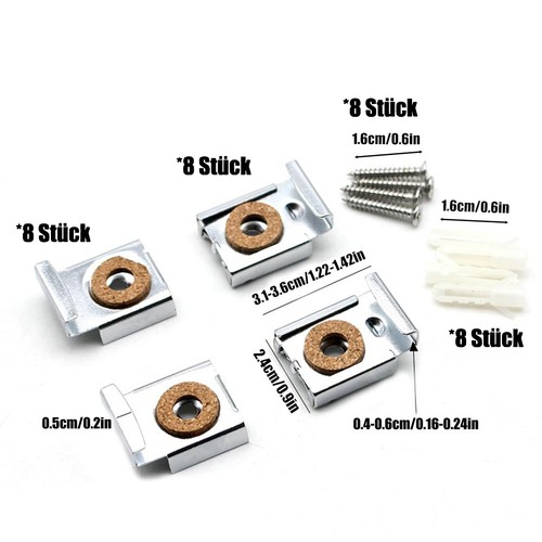 Comprehensive Metal Mirror Mounting Kit Suitable for Various Applications - Picture 4 of 9