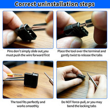 Pin Remover Tool for Molex 4-Pin Male/Female Connectors, Computer Power Wire ...