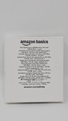 Amazon Basics 128GB microSDXC Card - 200MB/s UHS-I w/ Adapter Full HD