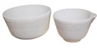 2 VTG Pyrex White Glass Mixing Bowls For Hamilton Beach Mixer Racine 21 & 13