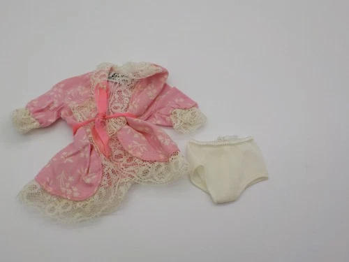 Vintage Mod Barbie Fashion Dream Wrap 1476 ROBE w/ Barbie JULIA White PANTIES