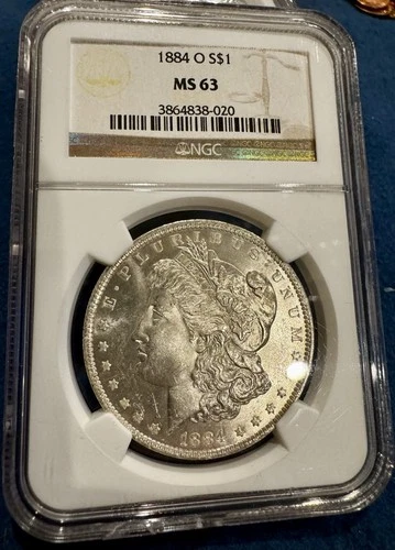 1884-O $1 Morgan Dollar NGC MS63 New Orleans 90% Silver US Coin