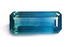 Bluish Green Tourmaline Long Emerald Cut Natural 25-27 Ct Loose Gemstone SP841