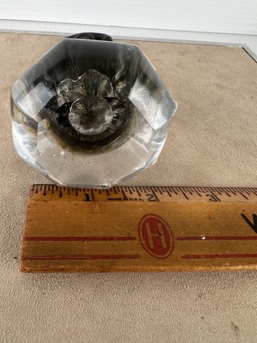 Antike Vintage viktorianische Kürbis Glas Türklinke mit Spindel Hardware Bergung - Bild 10 von 11