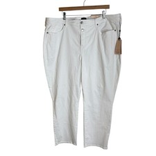 Not Your Daughters Jeans NYDJ Sheri Slim Ankle Jeans Side Slits Optic White 22W