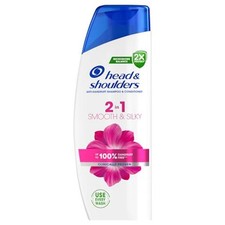 3 x Head & Shoulders 2in1 Shampoo Smooth & Silky 330ml 12.22 per litre
