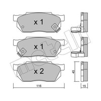 Metelli BremsbeläGe Bremsbelegsatz Vorne FüR Honda Civic V Hatchback