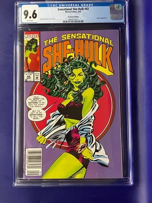 Sensational She-Hulk #43 CGC 9.6 W Pgs 1992 Newsstand Variant