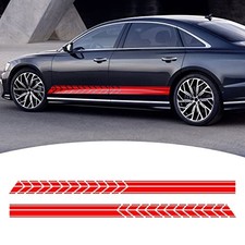 Car Vinyl Sport Racing Stripe Graphic Stickers Tire Track Pattern Car Red