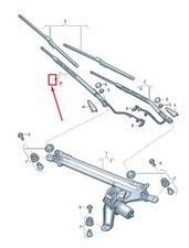 Audi E-Tron Gen. Wischerarm vorne rechts RHD 4KR955408A1P9 Originalteil