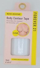 Body Contour Tape CLEAR Forever 21 Water Resistant 1 Roll 4"x 16.5" 
