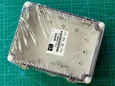 BUD 8x6x3" Fiberglass Hinged Latching Enclosure, Clear Box,Outdoor NEMA 4X IP67