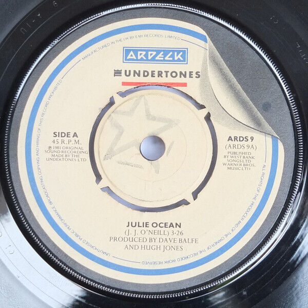The Undertones - Julie Ocean / Kiss In The Dark - Used Vinyl Record 7 - J34z