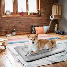 Dog Bed Mat Large 90 x 58CM Washable Fluffy Sherpa Cat Bed Cushion with Anti-Sli