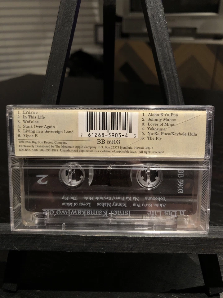 n Dis Life by Israel Kamakawiwo'ole (Cassette 1996) IZ Big Boy VERY RARE HTF NM - Image 2 of 4