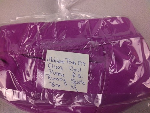 Adidas Tech Fit Clima Cool Purple Racer Back Girls Sports Bra Size M (41) - Picture 16 of 16