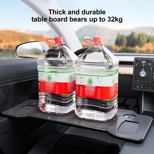 Portable Food Tray Desk Folding Steering Wheel Eating Table For Tesla Model3/Y - Picture 18 of 22