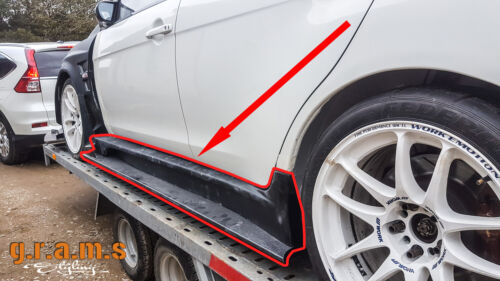 Gonne laterali stile Varis + estensioni gonna carbonio per Mitsubishi Lancer Evo X v8 - Foto 1 di 10