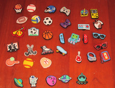 35 Piece Shoe Charms Sports Gaming Music Aliens Hockey Football Guitar Baseball