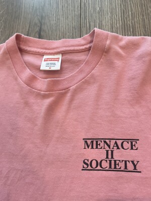 RARE Supreme Menace To Society T Shirt 14SS Release TNF Box Logo 