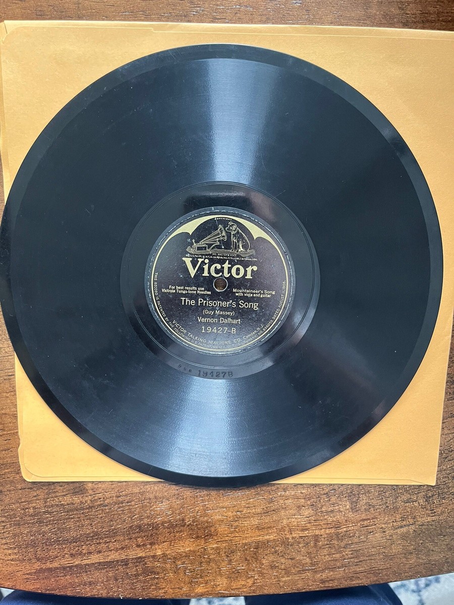 テイチク退職記念　レコード額 VERNON DALHART WRECK OF THE OLD '97 78 RPM RECORD VICTOR LABEL