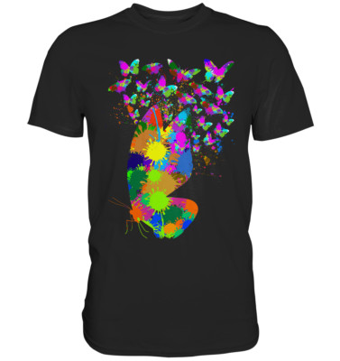 Bunte Schmetterlinge Splash T-Shirt