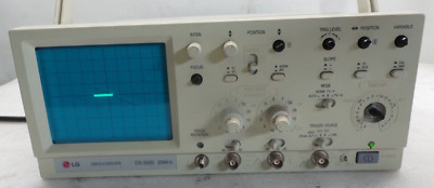 LG OS 5020G DUAL CHANNEL 20MHZ OSCILLOSCOPE TESTED WORKS