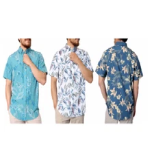 Seapointe Men's Island Classics Soft Tropical Woven Button Down Shirt