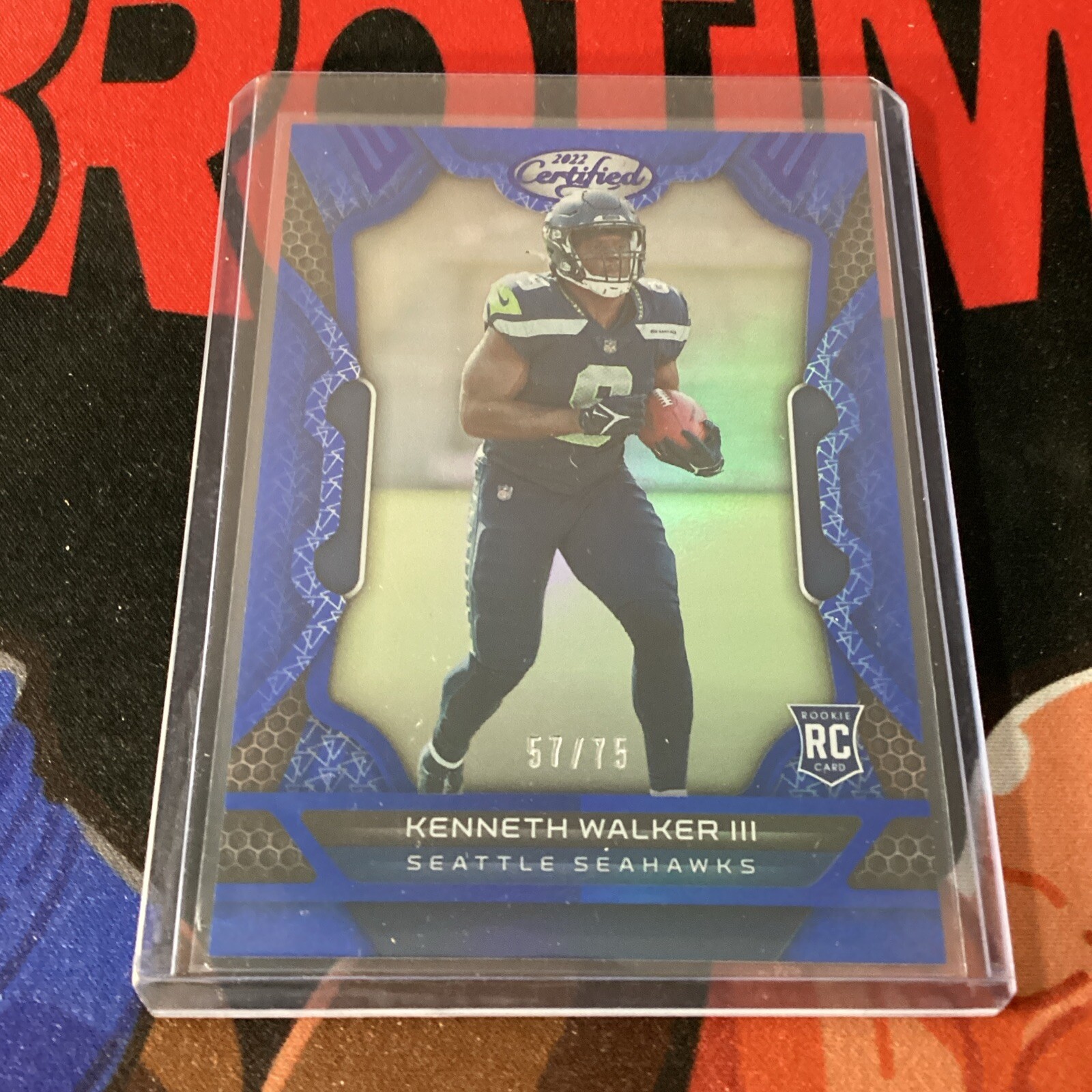 2022 Panini Certified - Rookies Mirror Blue #108 Kenneth Walker III 57/75 (RC)