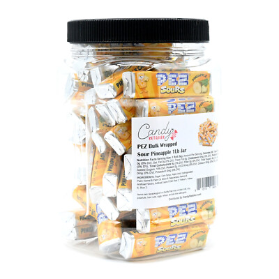 PEZ Bulk Wrapped Candy Refill 1Lb Jar - Assorted Flavors - Free Shipping!