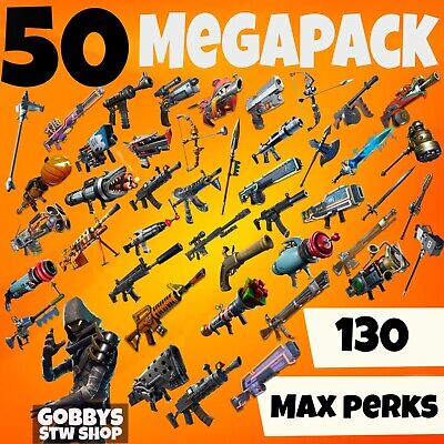 Fortnite Save The World 50 Megapack Pl130 Godroll Guns Weapons Pc Ps4 Xbox Ebay