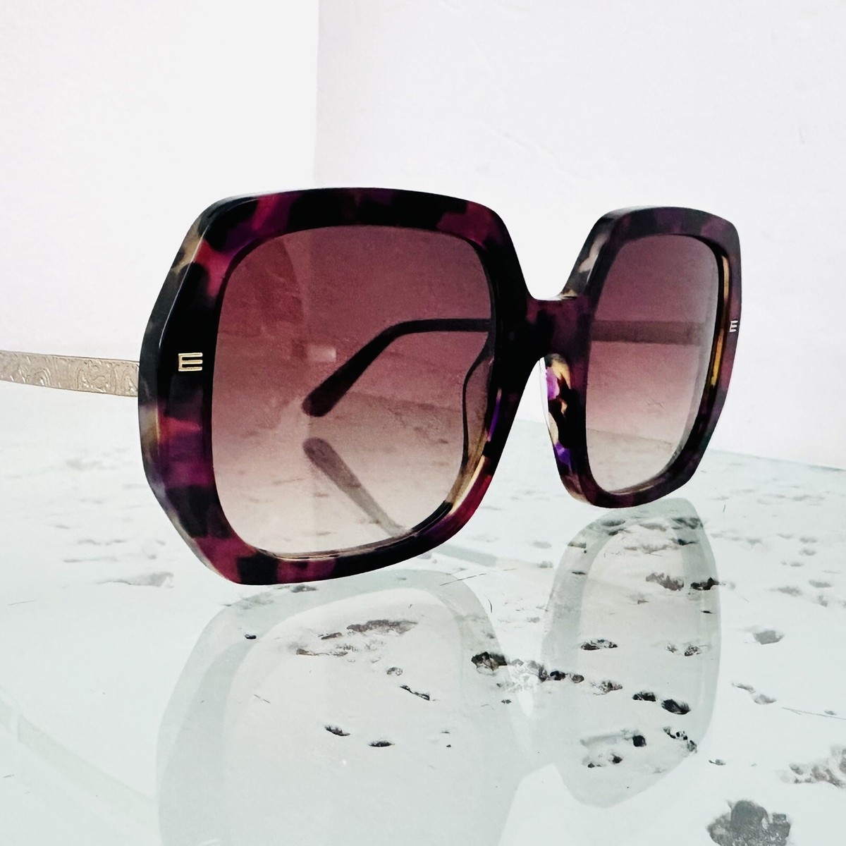 NWT Italy Etro Women Sunglasses Oversize Square 54MM Purple  display picture 2