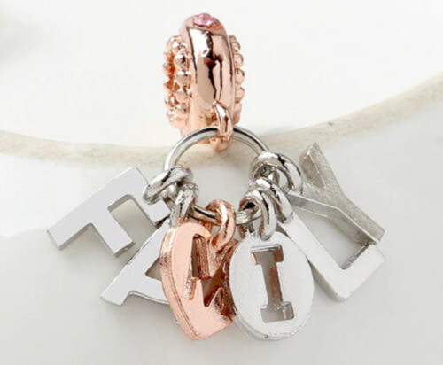 New 100% PANDORA 925 Silver Daughter Mother Double Heart Split Charm 799187C01 E - Foto 8