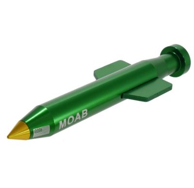 VMS FORD F150 F250 MOAB BULLET ALUMINUM SHORT ANTENNA GREEN MOTHER OF ALL BOMBS