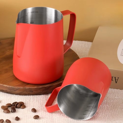 Kaffee Milch Aufschäumkanne Kanne 304 Edelstahl Profi Cafe Utensil - Bild 5 von 14