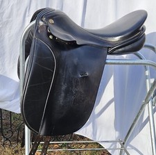 17.5&rdquo; Karl Nieders&uuml;ss Dressage Saddle A-4150 Black Wide tree.  Made in 1991.