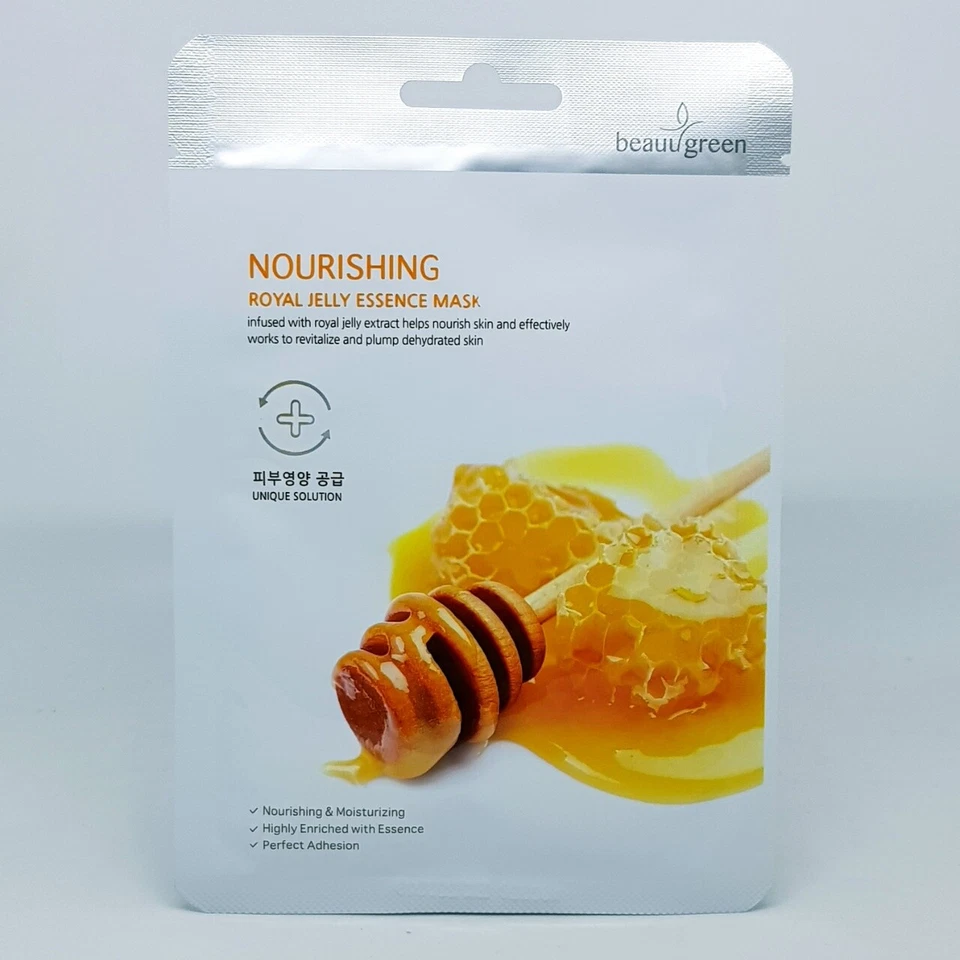 Beauugreen Nourishing Royal Jelly Essence Mask 23g x 10pcs Anti Aging K-Beauty - Image 2 of 4