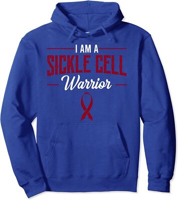 I Am A Sickle Cell Warrior Awareness Ribbon Blood Unisex Hooded Sweatshirt
