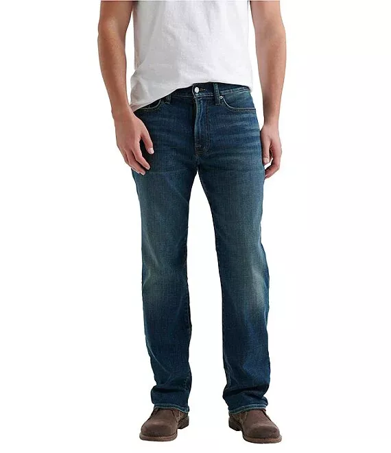 Lucky Brand 363 Straight Fit Dark Blue Jeans Size 38W 34L eBay