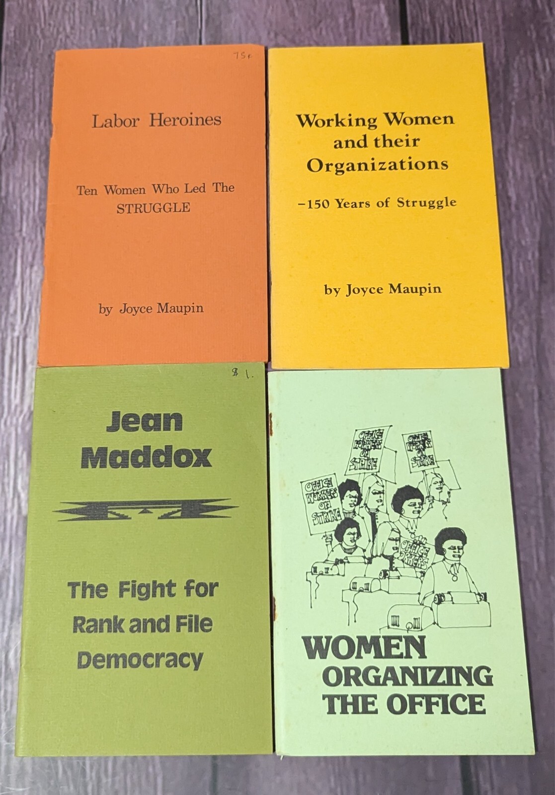 Lot Of 4 Books - 1970'S Feminism / Era / Women / Labor Rights - Joyce Maupin