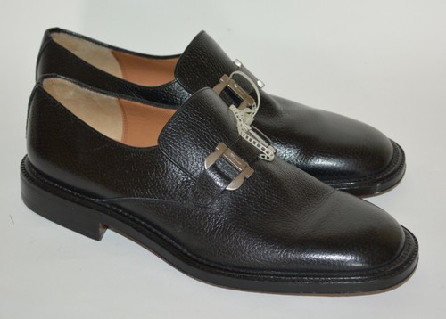 NEW FERRAGAMO MENS LEATHER LOAFERS SHOES US 6.5 EU 39.5 - Bild 3 von 11