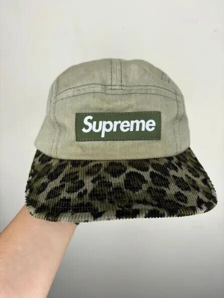 Supreme Camp Cap 5 Panel Safari Olive Leopard Fall Winter Supreme Camp Cap 5 Panel Safari Olive Leopard Fall Winter