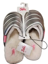 Justice Girls Slip On, Scuff Slippers Outdoor/ Indoor Metallic