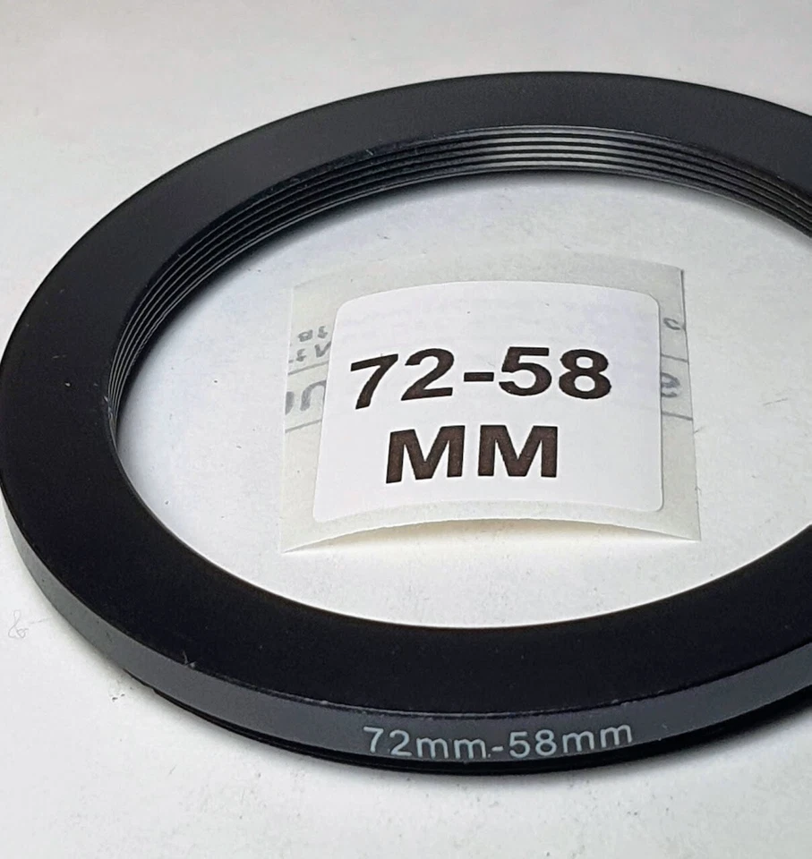 Metal 72-58mm Step-Down Lens Adapter Ring 72mm-58mm E72-E58 72mm-58 Stepping - Image 3 of 4