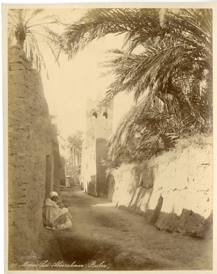 Tirage Albuminé Vintage Algérie Biskra – Circa 1880, Format 21x27 Cm, Original