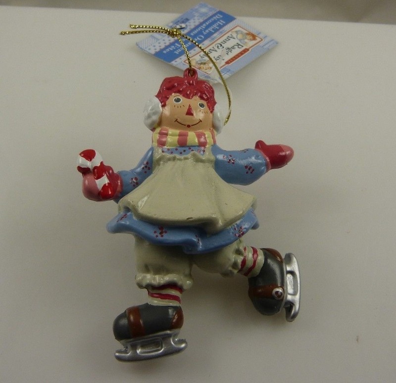 Raggedy Ann ice skating Christmas ornament Kurt S. Adler skate