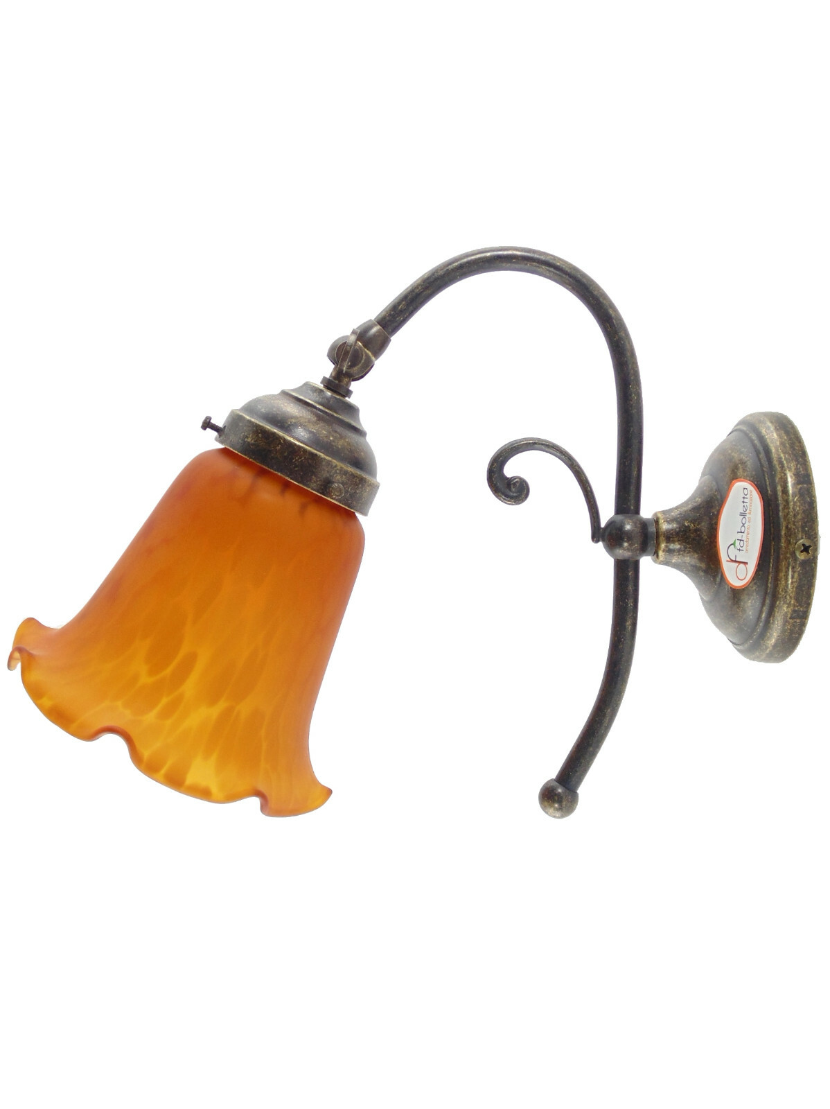 Lampada Parete Liberty AR35 Ottone Brunito | Illuminazione Vintage Lusso